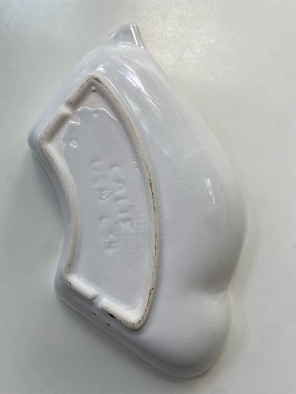 California Pottery Vintage White Lazy Susan Dish L54